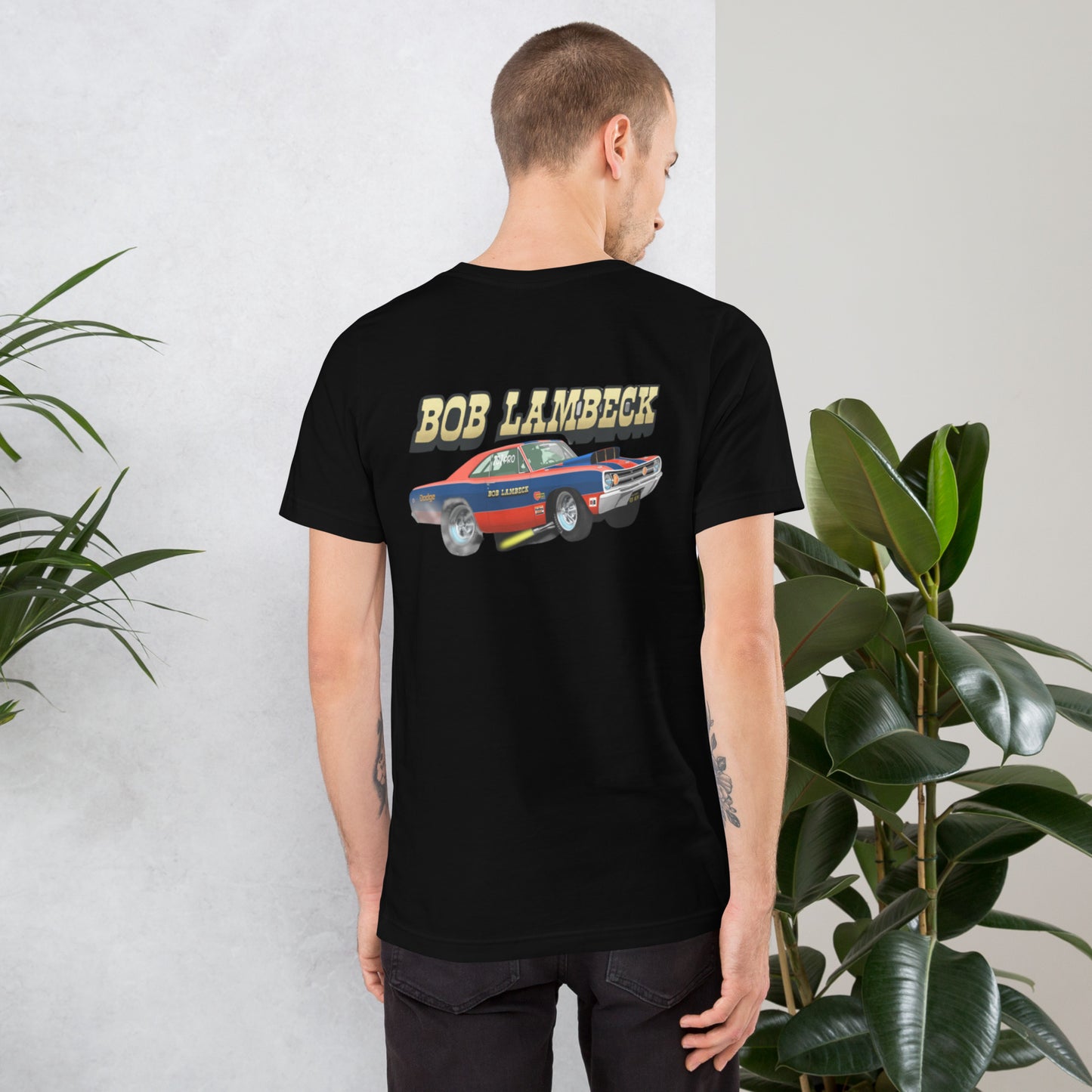 Bob Lambeck Dart Unisex t-shirt design on back