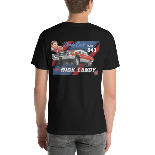 Dick Landy Dart Unisex t-shirt design on back