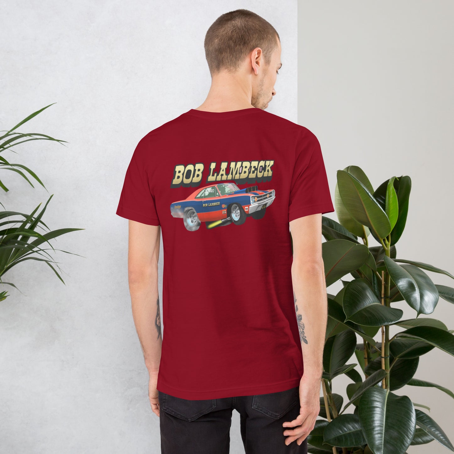 Bob Lambeck Dart Unisex t-shirt design on back