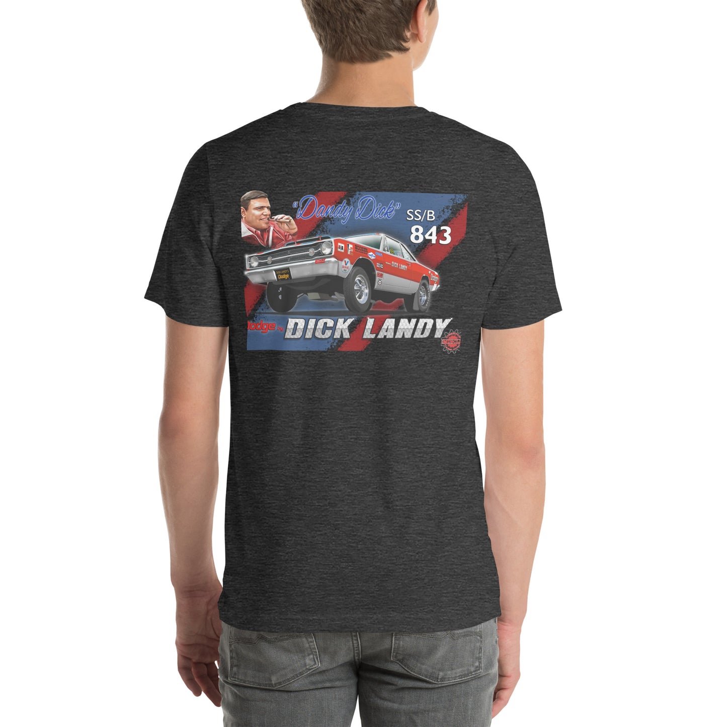 Dick Landy Dart Unisex t-shirt design on back