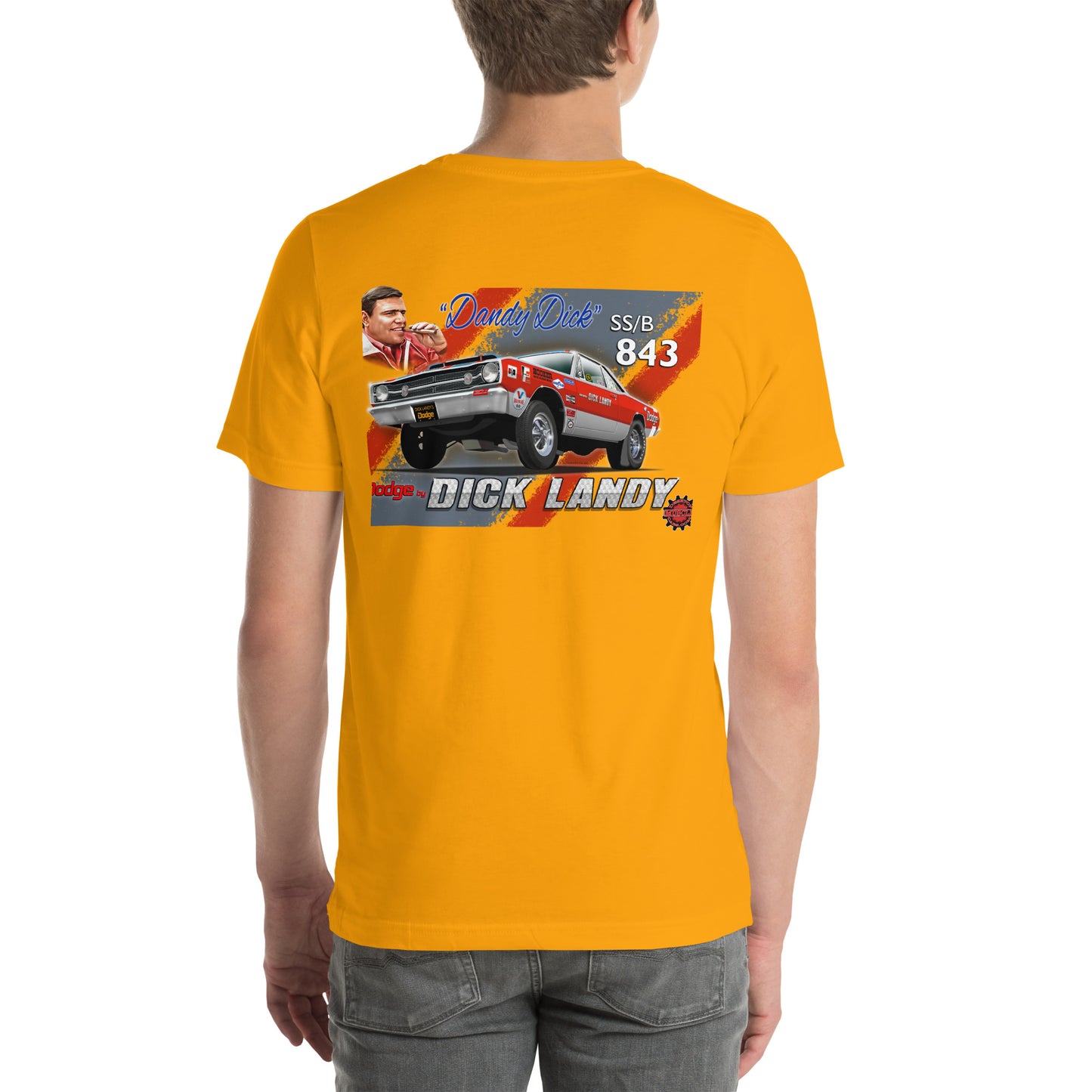 Dick Landy Dart Unisex t-shirt design on back