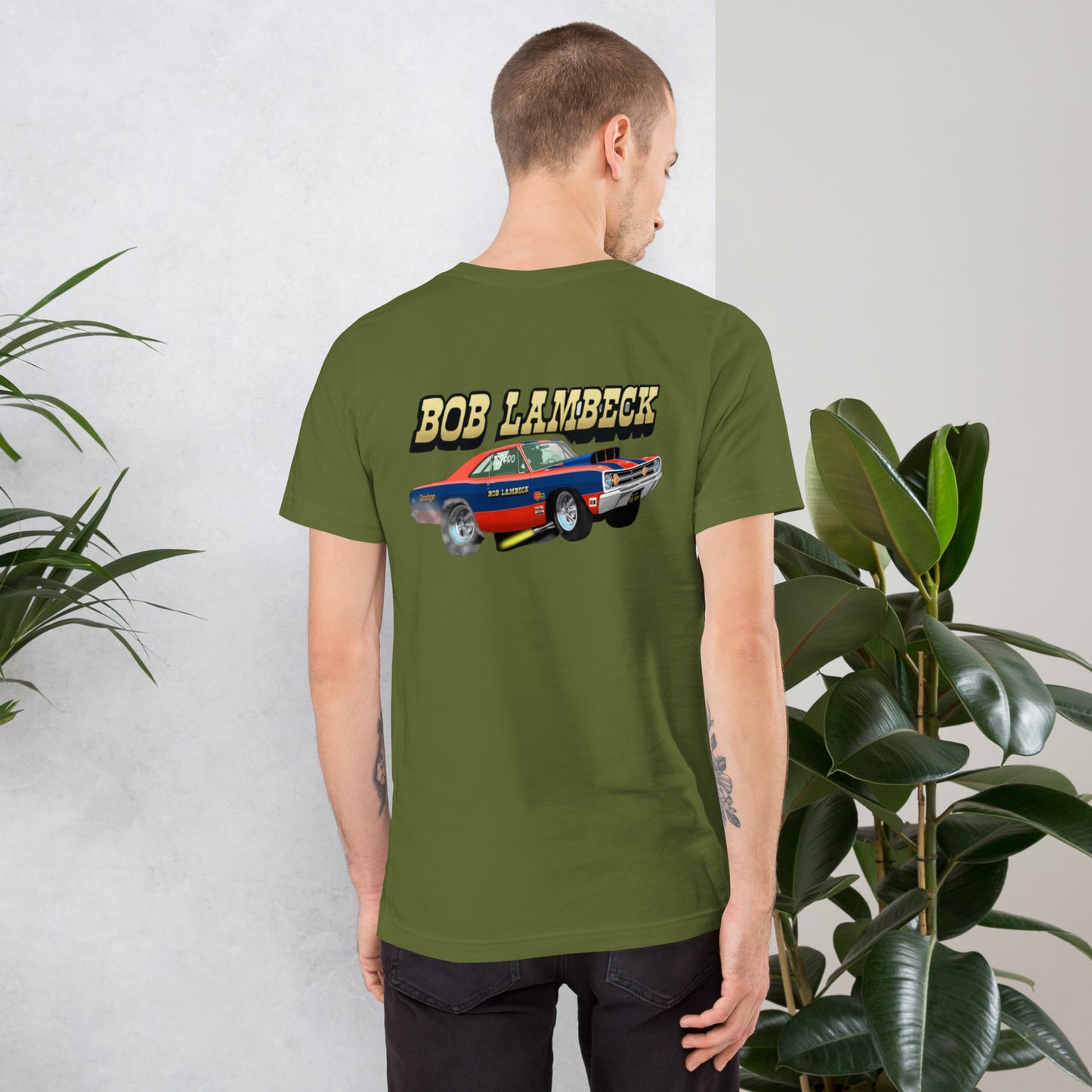 Bob Lambeck Dart Unisex t-shirt design on back