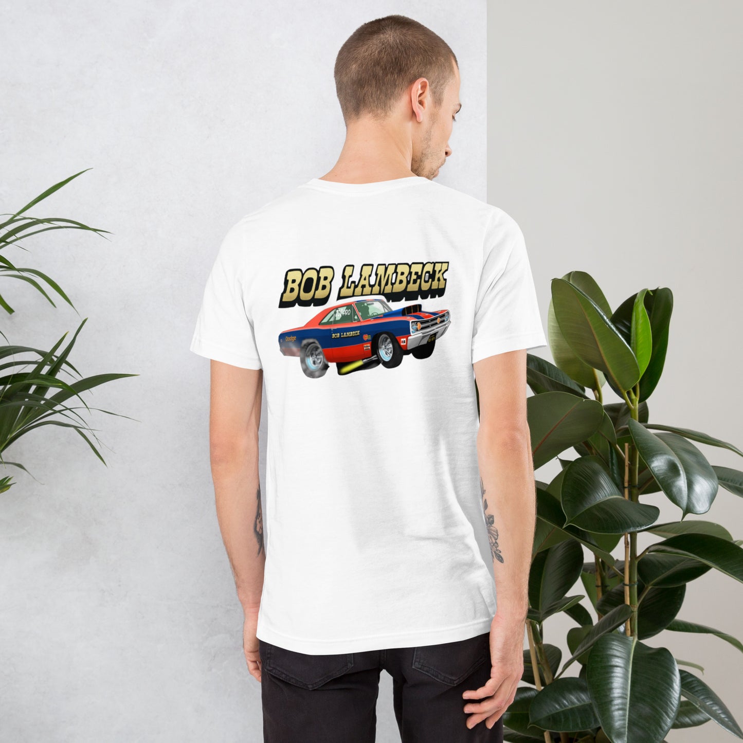 Bob Lambeck Dart Unisex t-shirt design on back