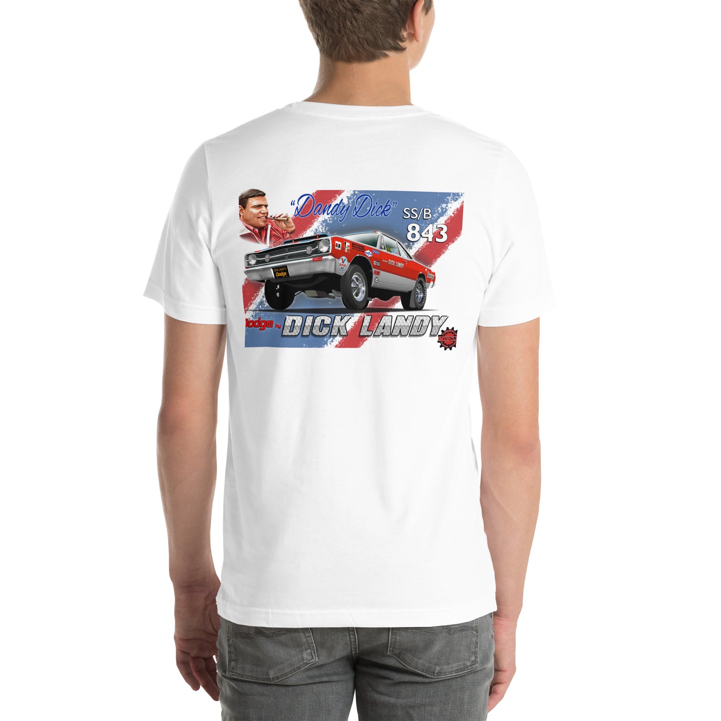 Dick Landy Dart Unisex t-shirt design on back