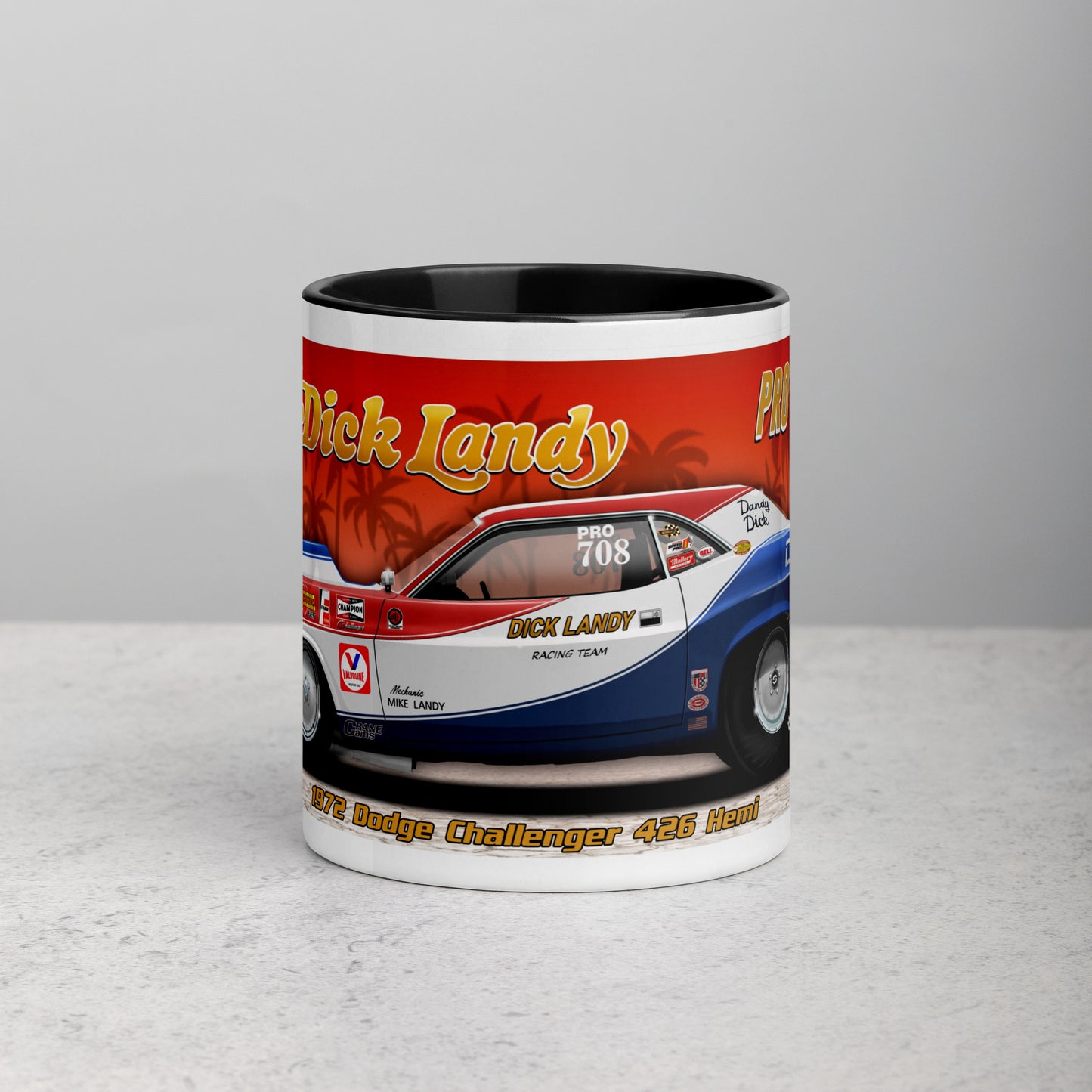 Dick Landy 1972 Challenger Mug with Color Inside