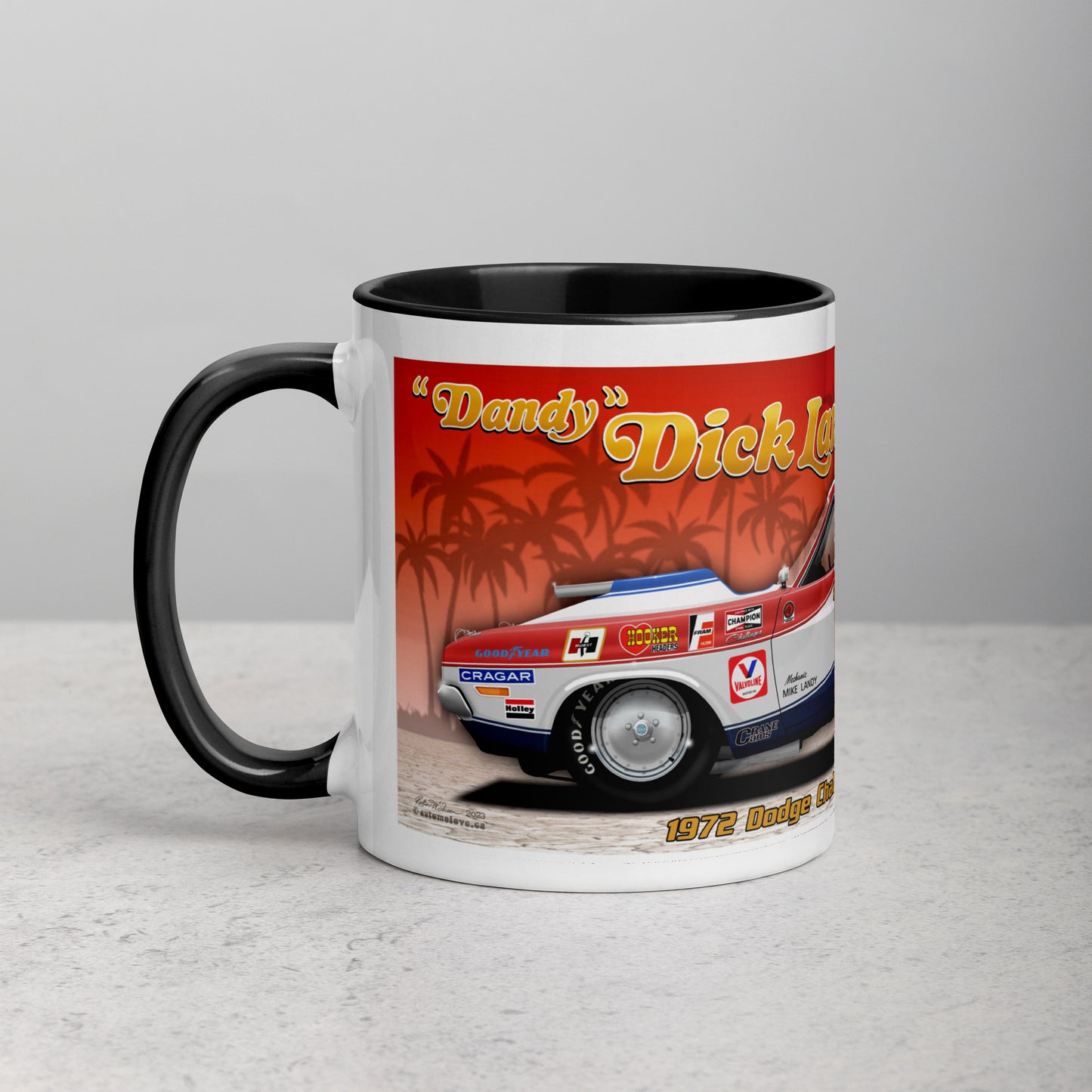 Dick Landy 1972 Challenger Mug with Color Inside