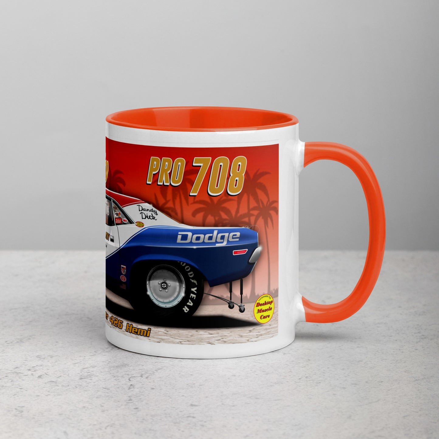 Dick Landy 1972 Challenger Mug with Color Inside