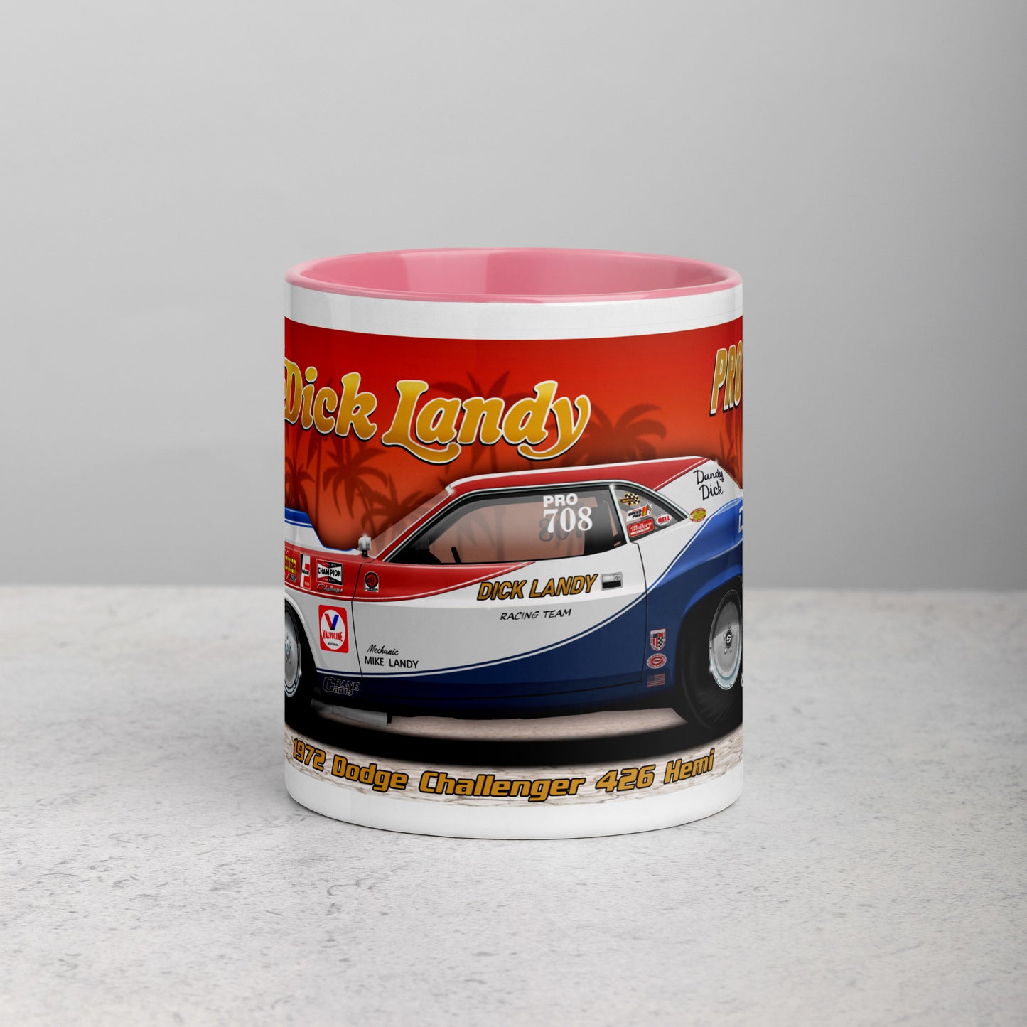 Dick Landy 1972 Challenger Mug with Color Inside