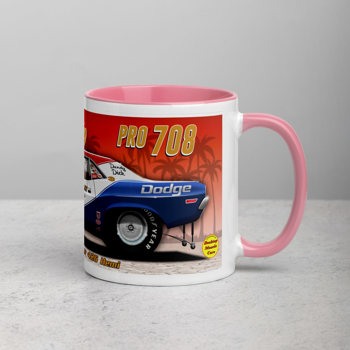 Dick Landy 1972 Challenger Mug with Color Inside