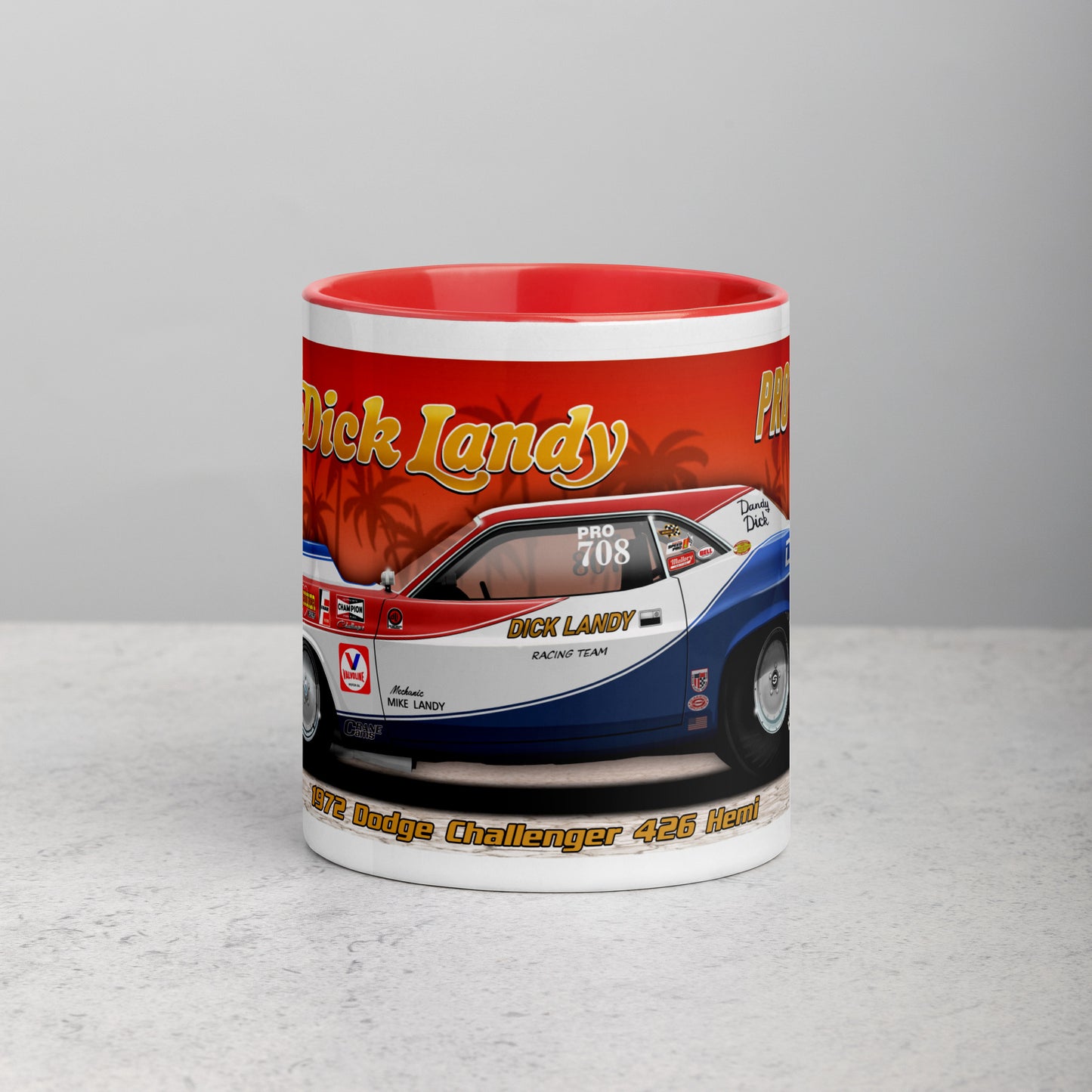 Dick Landy 1972 Challenger Mug with Color Inside