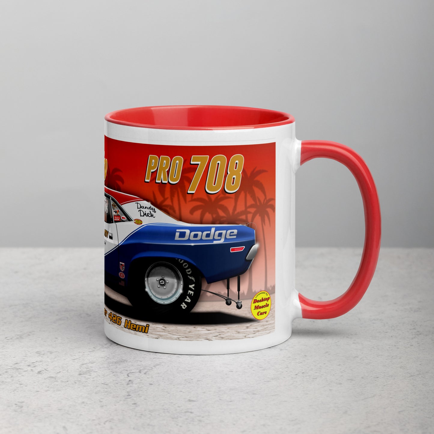 Dick Landy 1972 Challenger Mug with Color Inside