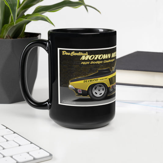 Motown Missile Challenger Black Glossy Mug