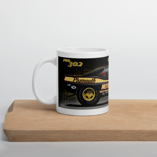 Motown Missile Cuda White glossy mug